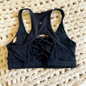 Black Strappy Sports Bra
